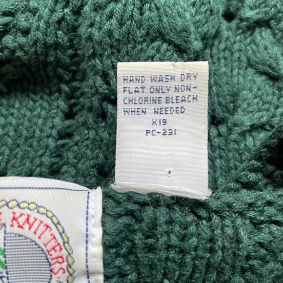 Cape Isle Knitters Vintage Evergreen Chunky Knit Popcorn Cardigan - Picture 6 of 10